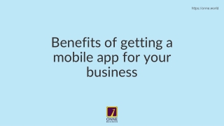 Benefits of mobile app for business