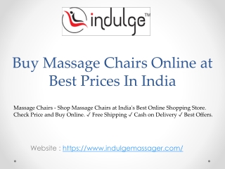 Buy Massage Chairs Online at Best Prices In India