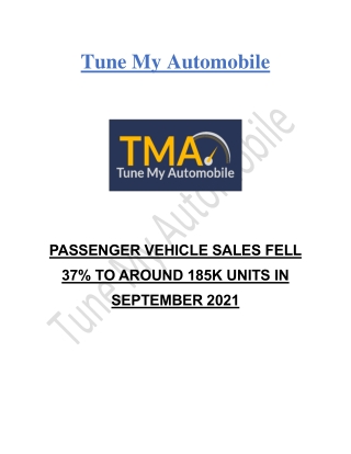 Passenger Vehicles Tune My Automobile