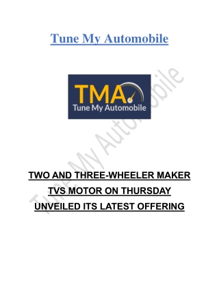 TVS Motors-Tune My Automobile