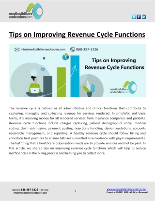 tips-on-improving-revenue-cycle-functions