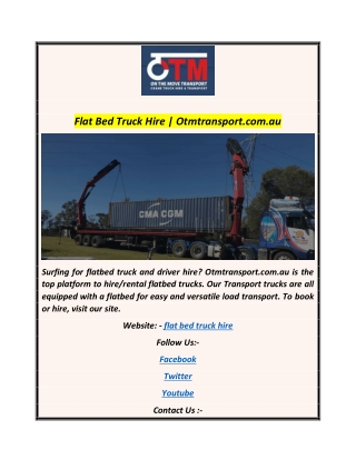 Mobile Crane Hire Gold Coast | Otmtransport.com.au