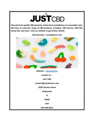 Cbd Gummies  Justcbdstore.com