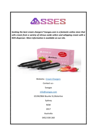 Cream Chargers Ssesgas.com