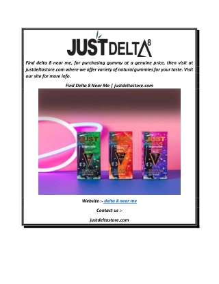 Find Delta 8 Near Me  justdeltastore.com