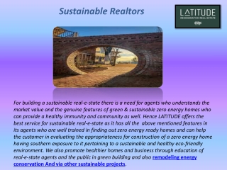 SUSTAINABLE REALTORS ONLINE