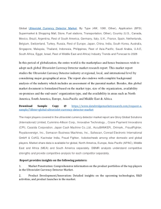 Ultraviolet Currency Detector Market