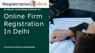 Online Firm Registration In Delhi