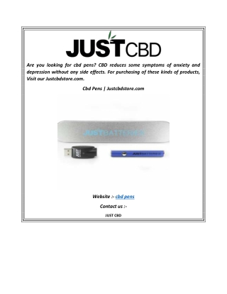 Cbd Pens Justcbdstore.com
