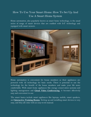 How To Use Your Smart Home How To Set Up And Use A Smart Home System