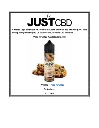 Vape cartridge  Justcbdstore.com