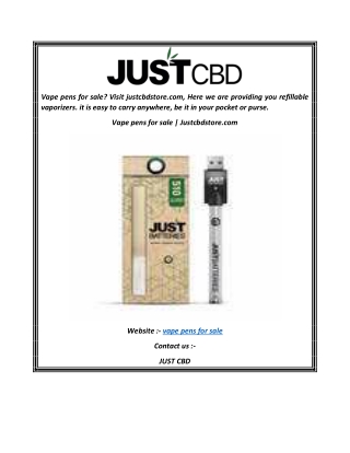 Vape pens for sale  Justcbdstore.com