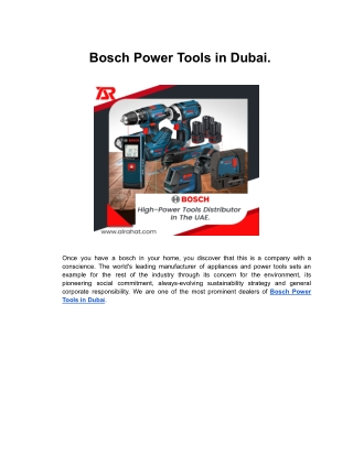 Bosch Power Tools in Dubai