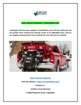 snow removal companies | snowlimitless.com