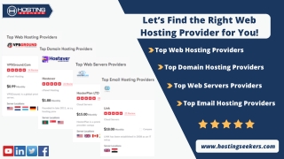 Let’s Find the Right Web Hosting Provider for You!