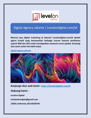 Digital Agency Jakarta | Levelondigital.com/id