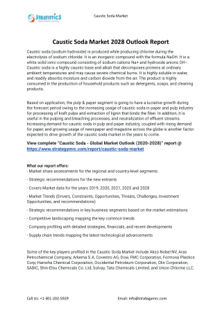 2021 Caustic Soda Global Analysis Report
