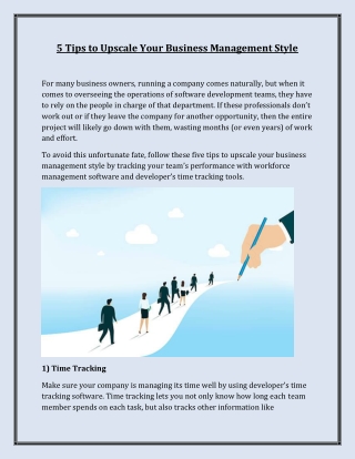 5 Tips to Upscale Your Business Management Style