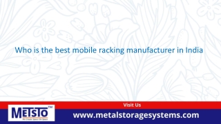 Who is the best mobile racking manufacturer in India