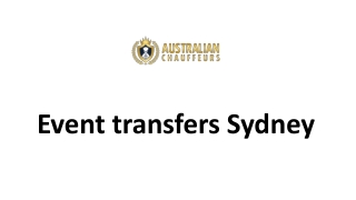 Event transfers Sydney
