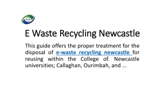 E waste recycling newcastle