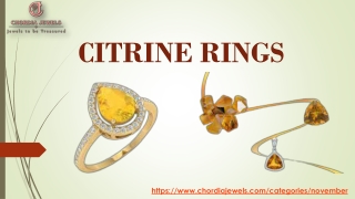 Buy Citrine Rings Online at Chordia Jewels