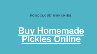 Buy Homemade Pickles Online