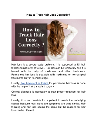 How to Track Hair Loss Correctly ?