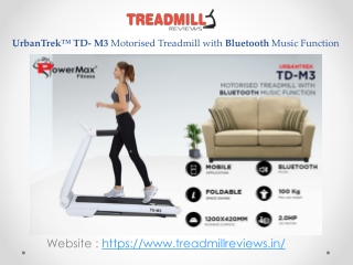 Treadmill Reviews - UrbanTrek™ TD-M3 Motorised Treadmill with Bluetooth Music Function