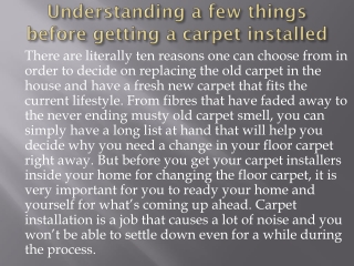 carpet installation Baltimore