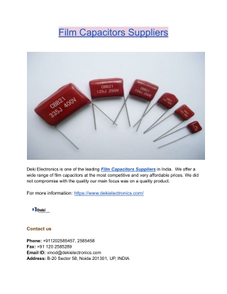 Film Capacitors Suppliers