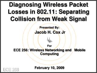 Diagnosing Wireless Packet Losses in 802.11: Separating Collision from Weak Signal