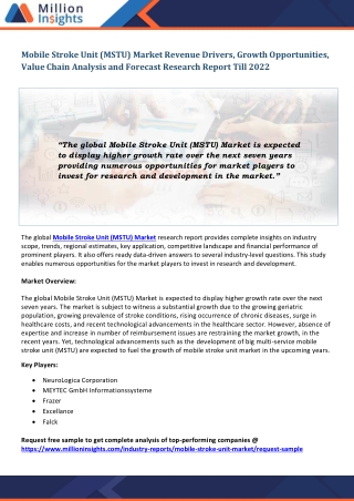 Mobile Stroke Unit (MSTU) Market