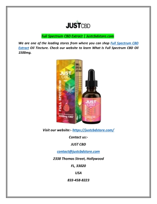 Full Spectrum CBD Extract | Justcbdstore.com