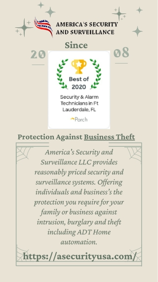 Beware of Business Theft with security systems
