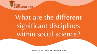 What are the different significant disciplines within social science
