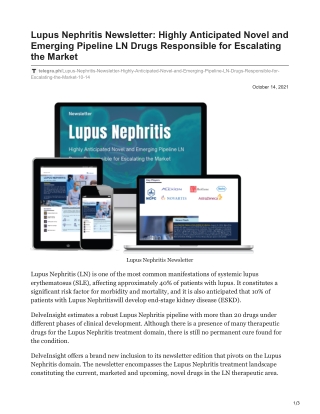 Lupus Nephritis Newsletter