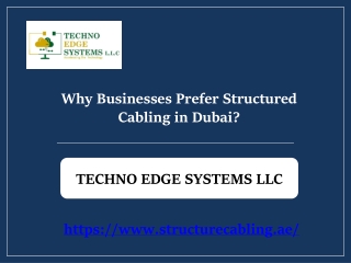 Why Businesses Prefer Structured Cabling in Dubai?