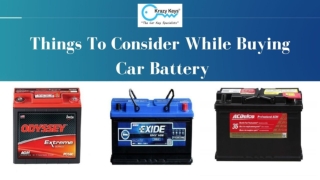 Important Points to Be Considered While Buying Car Battery