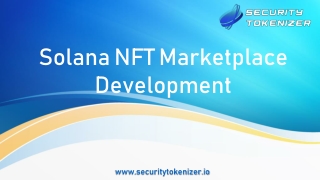 Solana NFT Marketplace Development
