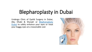Blepharoplasty in Dubai
