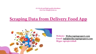 Scraping Data from Delivery Food App