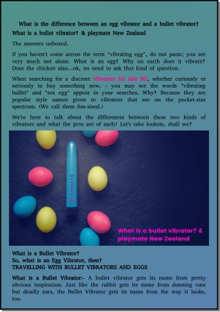 What is a Bullet Vibrator