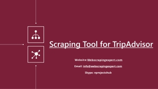 Scraping Tool for TripAdvisor