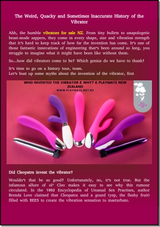 Inaccurate History of the Vibrator