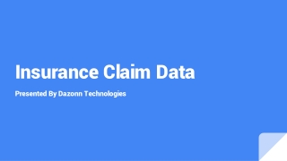 Insurance Claim Data