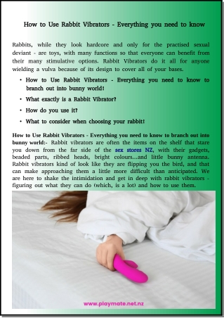 How to Use Rabbit Vibrators - Everything you need to know