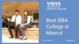 Best Colleges for BCA in Meerut | Best BBA Colleges in Uttar Pradesh | VICT