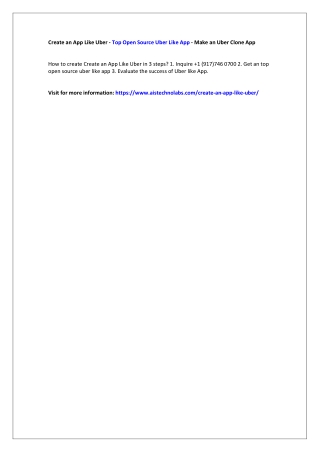 Create an App Like Uber - Top Open Source Uber Like App - Make an Uber Clone App