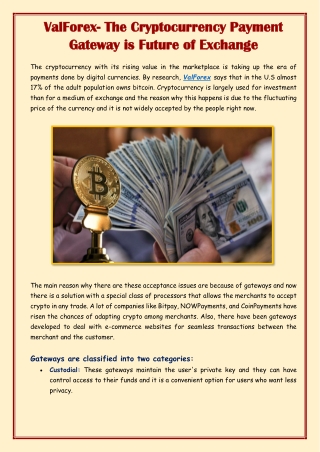 ValForex- The Cryptocurrency Payment Gateway is Future of Exchange-converted